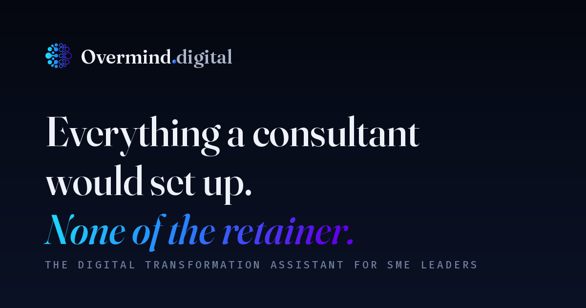 Overmind — The digital transformation assistant for SME leaders